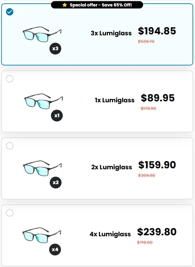 lumiglass Price Chart